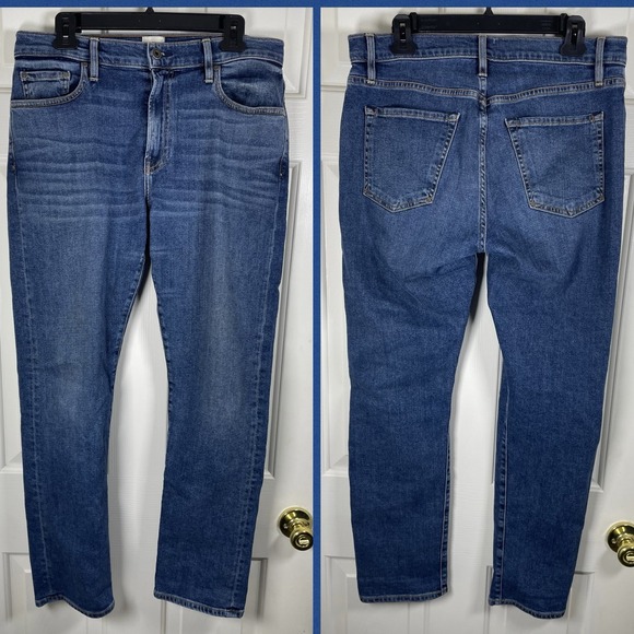Flint and Tinder Slim Fit Denim Jeans Men's 34x30 (Tag 33x30) Medium Wash 30" - Picture 2 of 7